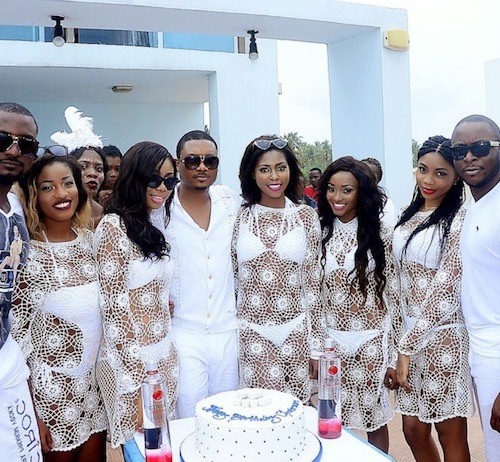 Shina Peller at private beach party